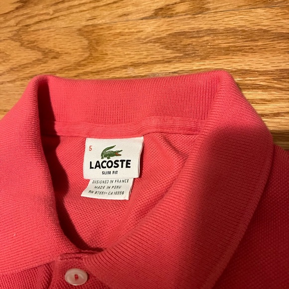Salmon Lacoste polo - 5 - Picture 2 of 3